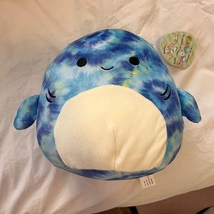 Squishmallows Luther The 8' Blue Tie Dye Tiger Shark